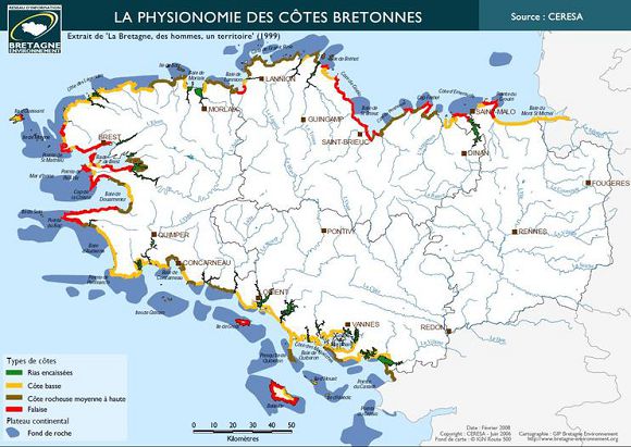 bikever velo location regions bretagne geographie cotes physionomie profil carte